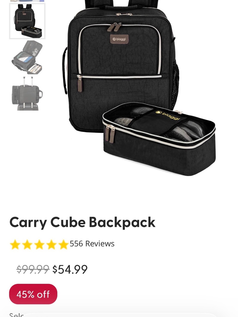 Carry Cube Backpack - Black